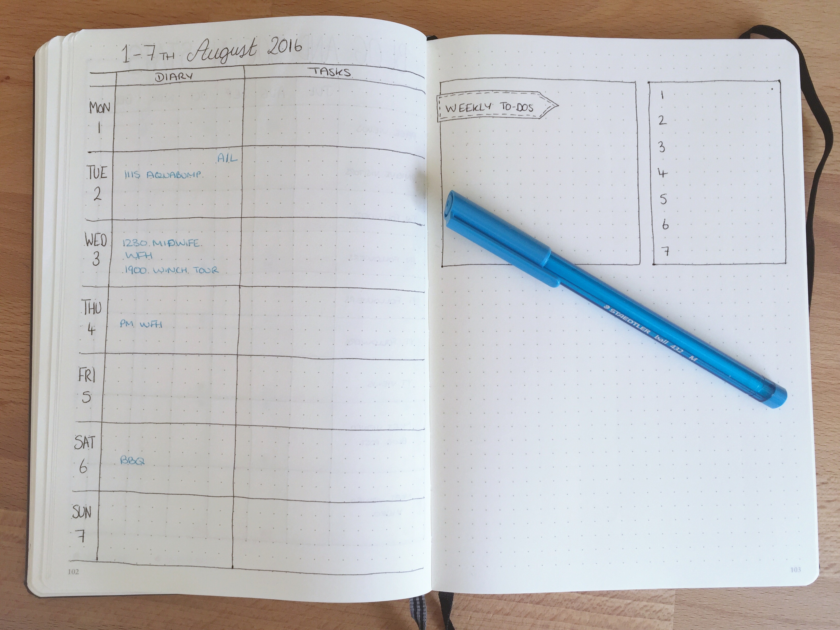 August Bullet Journal Setup - Hello Deborah