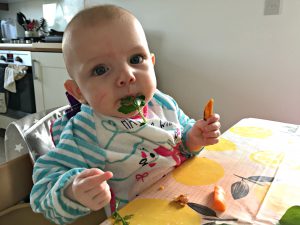 Baby led weaning essential products including these Sainsburys Tu long sleeved bibs and the alternative cushion for the Tripp Trapp